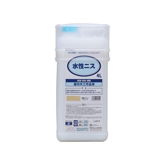 Washi Paint ＃911301 水溶性ニス 4L（澄み切ったせつ然たる） ＃911301 和信えの具 D.I.Y.