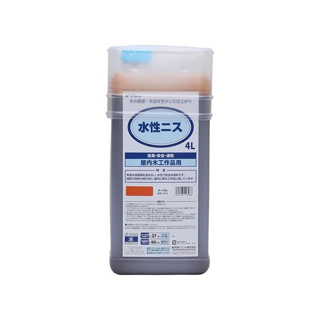 Washi Paint ＃911302 水溶性ニス 4L（メープル） ＃911302 和信えの具 D.I.Y.