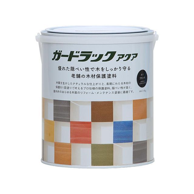 Washi Paint ＃800381 ガードラックアクア 1.4kg（黒いこと） ＃800381 和信えの具 D.I.Y.