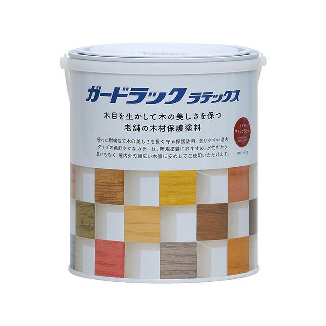 Washi Paint ＃800443 Gラックラテックス 1.4kg（ワインブラウン） ＃800443 和信ペイント D.I.Y.