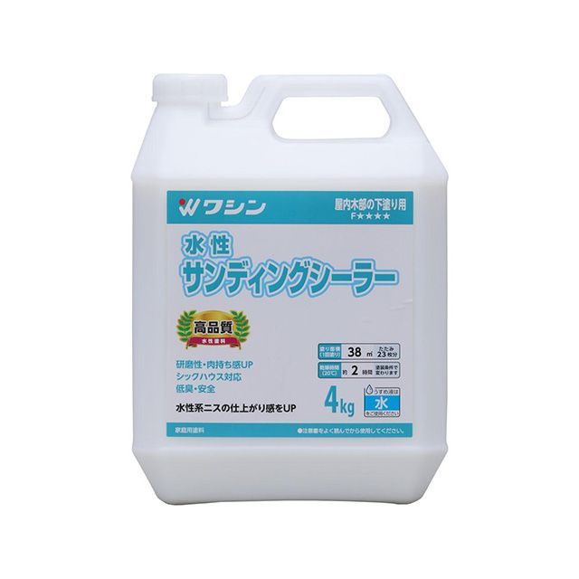 Washi Paint ＃920104 和信 水溶性サンディングシーラー 4kg ＃920104 和信えの具 D.I.Y.