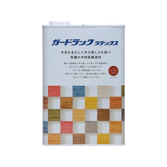 Washi Paint ＃800463 G仕合わせ乳状液 3.0kg（ブドウ酒赤銅色） ＃800463 和信えの具 D.I.Y.