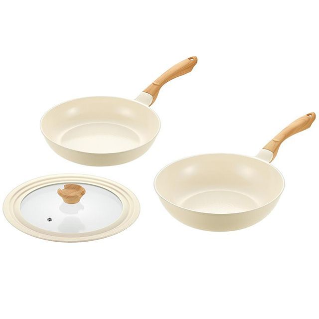 YOKOYAMA VLIH-1500S ヴェライトIHセラミックコーティング フライパン26cm＆いため鍋28cm 24・26・28兼用ガラス蓋付 VLIH-1500S ヨコヤマ 野外調理用品 7,363円