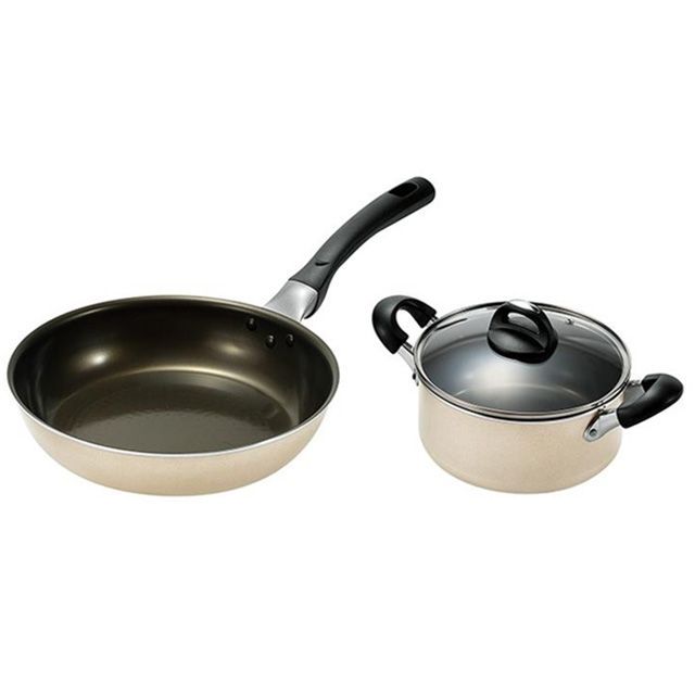 YOKOYAMA USC-1500S ニューアルティメット スピンコーティング フライパン26cm＆両手鍋20cm USC-1500S ヨコヤマ 野外調理用品