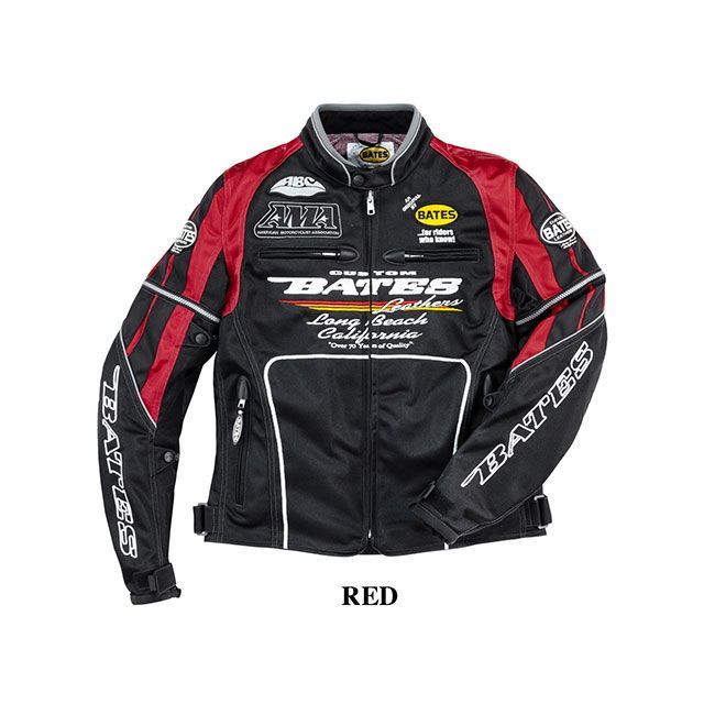 BATES 2026春夏モデル BJ-M2611SPL 2Way メッシュジャケット（レッド） サイズ M BJ-M2611SPL ベイツ ジャケット