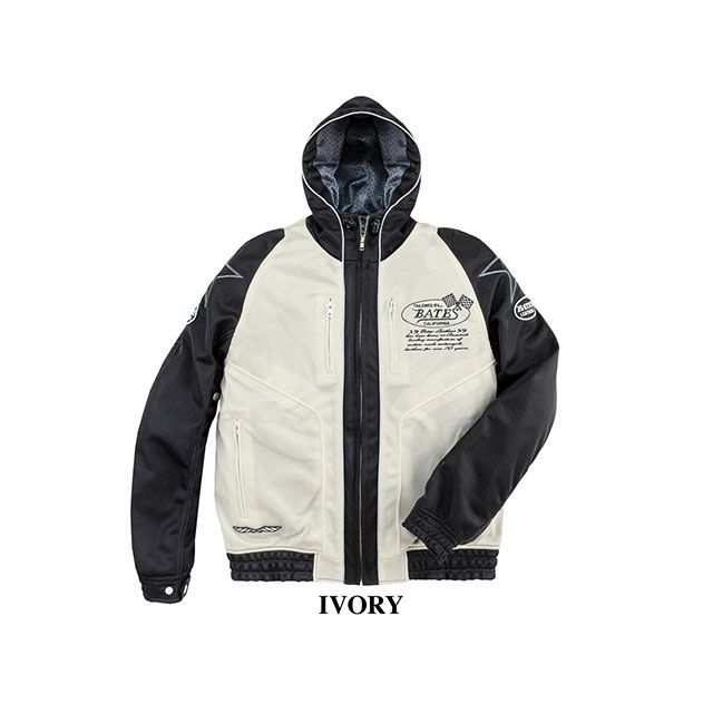 BATES 2026春夏モデル BJ-M2613P メッシュパーカー（アイボリー） サイズ M BJ-M2613P ベイツ ジャケット