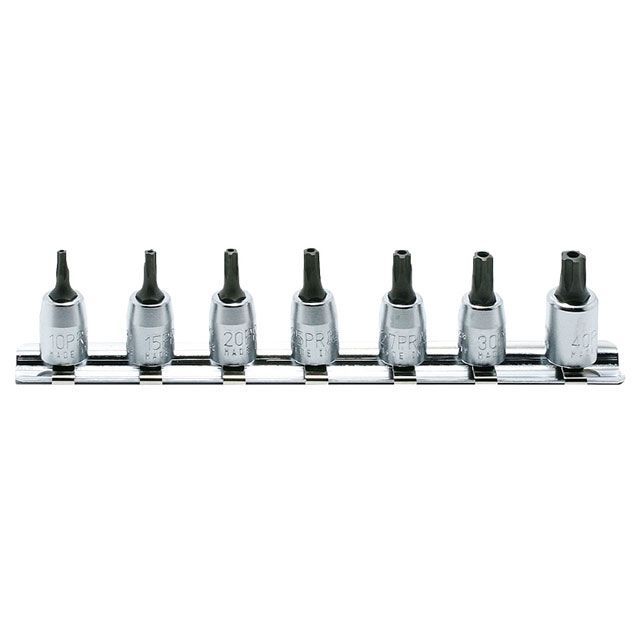 Ko-ken RS2025/7-IPR 7点組 1/4SQ イジリ打ち切り付トルクスプラスビットソケット・レールセット RS2025/7-IPR コーケン お手々物の具