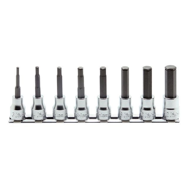 Ko-ken RS3015M/8-L100 8点組 3/8SQ ヘックスビットソケットセット 全長100粍 RS3015M/8-L100 コーケン お手々物の具