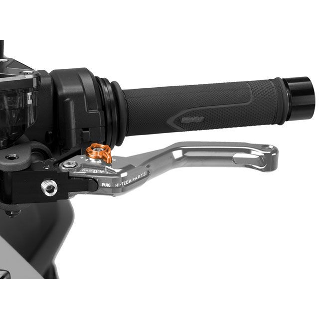 Puig クラッチレバー 4.0. ショートタイプ(シルバー/オレンジ) 4230PT プーチ レバー 汎用|パークアップ 店
