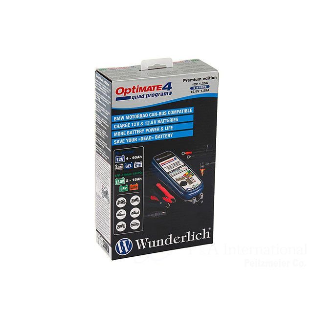 Wunderlich OptiMate 4 Quad Program CANBUS対応 充電器 Edition W20190-300 ワンダーリッヒ バッテリー関連パーツ 汎用｜パークアップ 店 17,325円