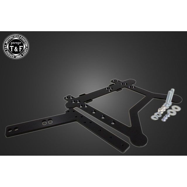 T&F ドラッグスター400 カスタムフェンダー用サドルバックサポートステー/サイドナンバーKIT非対応(ブラック) ・8020708 ガレージT&F フェンダー ドラッグスター400 ドラッグスター400クラシック|パークアップ 店