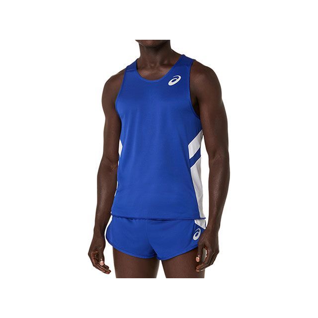 ASICS 2091A847 メンズランニングシャツ（アシックスブルー） サイズ 150cm 2091A847 アシックス アウトドア用ウェア