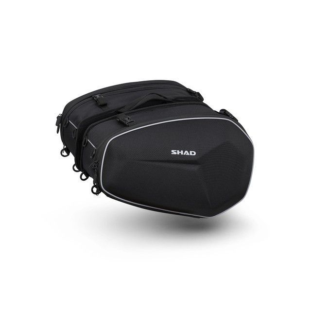 【メーカー直送】SHAD E48 サイドバッグ 46-58L ブラック X0SE482 シャッド ツーリング用バッグ