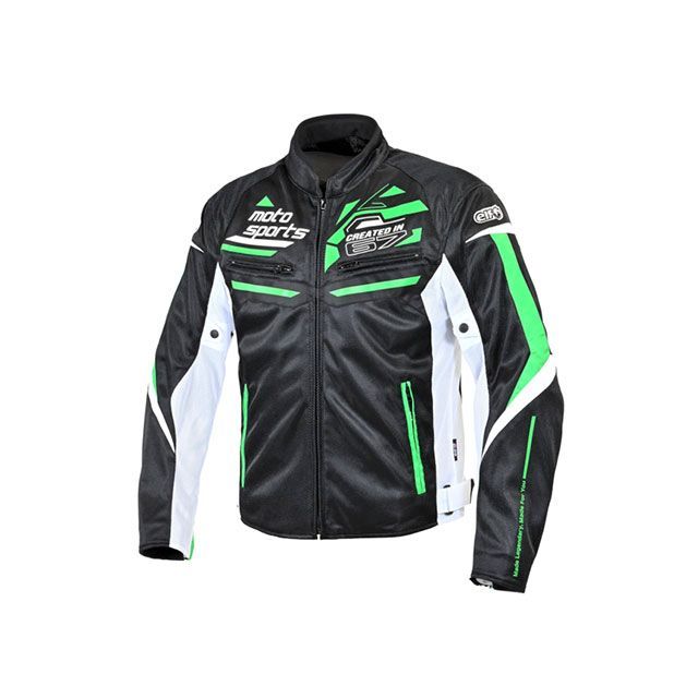elf riding wear 2026春夏モデル EJ-S123 キアロジャケット（ブラック/グリーン） サイズ Woman/L EJ-S123 エルフ ライディングウェア ジャケット