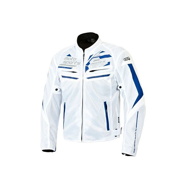 elf riding wear 2026春夏モデル EJ-S123 キアロジャケット（ホワイト/ブルー） サイズ Woman/M EJ-S123 エルフ ライディングウェア ジャケット