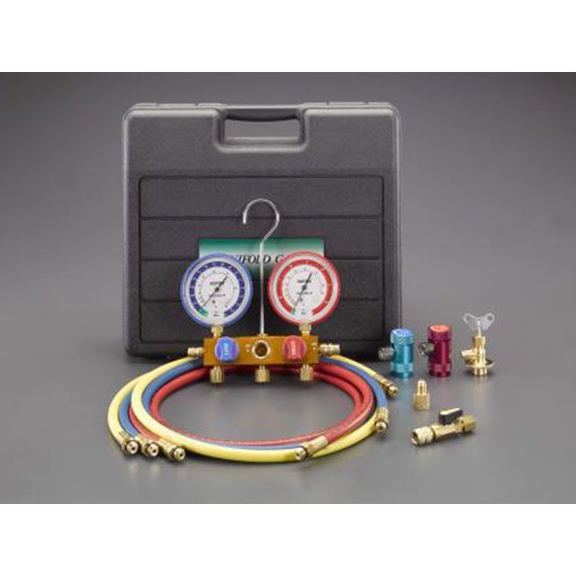 ESCO HFO1234yf ゲージマニホールドキット EA101ND-1 エスコ 仕事場物の具