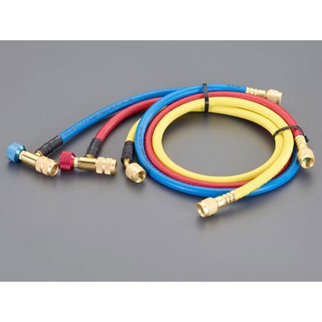ESCO 90糎/R32・R410A 弁膜付チャージングホースセット EA101結核症-10 エスコ 仕事場物の具