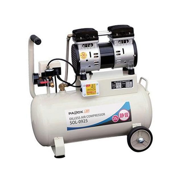 ESCO AC100V/ 650W 大気圏コンプレッサー（25L/油絵の具受け答え） EA116SW-1 エスコ 仕事場物の具