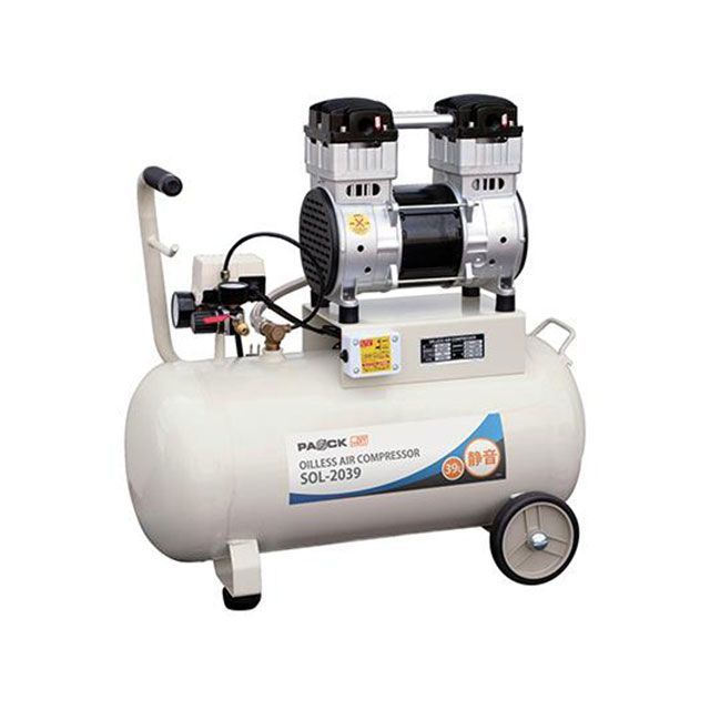ESCO AC100V/1150W 大気圏コンプレッサー（39L/油絵の具受け答え） EA116SW-2 エスコ 制作室手道具