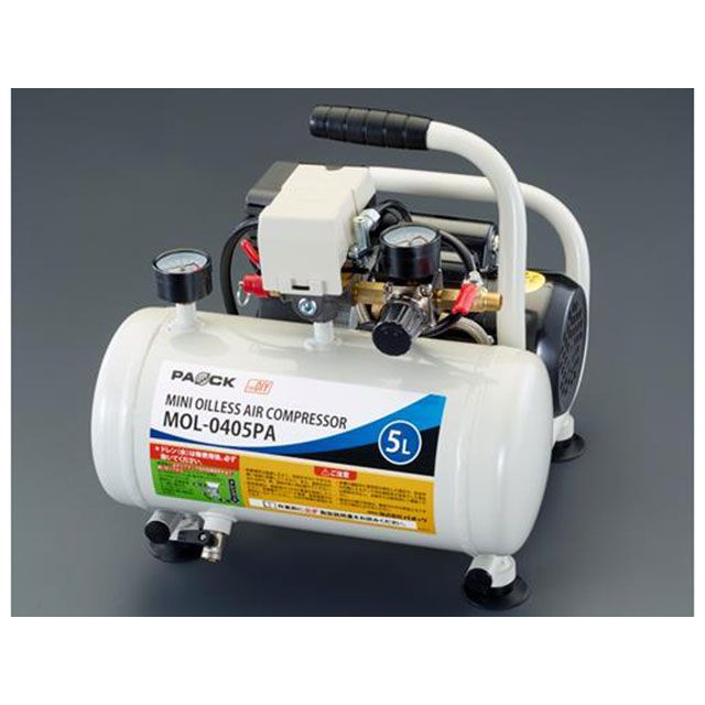 ESCO AC100V/220W ミニエアーコンプレッサー（5L/油絵の具受け答え） EA116SX エスコ 制作室物の具
