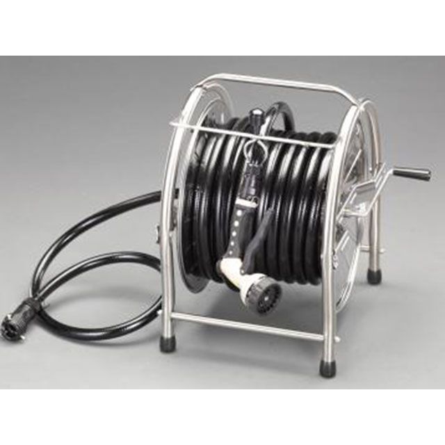 ESCO 15/20mm×30m 散水ホースリール(ステンレス製) EA124HH-30 エスコ 作業場工具|パークアップ 店