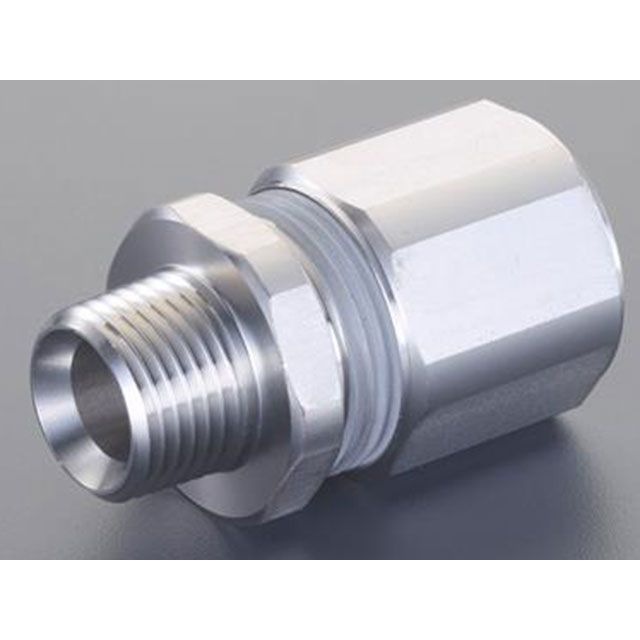ESCO R1/2”×15-22粍中毒者総締めニップル（八つ鍵を掛ける/ステンレス鋼製） EA141A-12 エスコ 制作室物の具