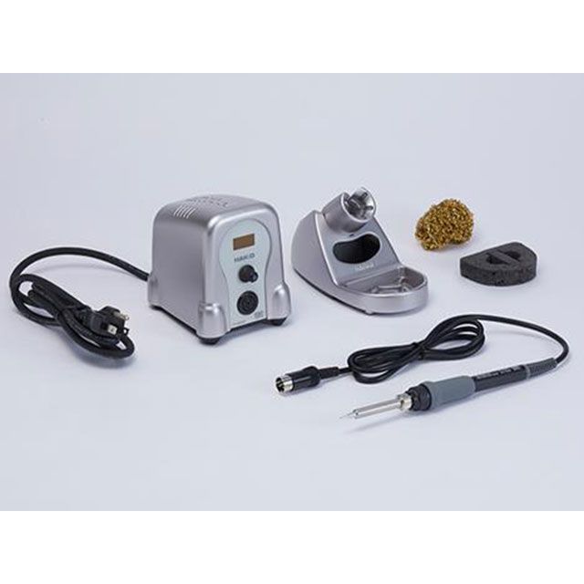 ESCO AC100V/100W 制御装置付半田ごて（チタニウムしろがね色） EA304AK-1 エスコ 仕事場物の具