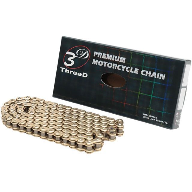 EKチェーン NXリングシールチェーン THREED 520ZN/3D(GP:GP)90L MLJ(ゴールド) サイズ 142L JAN_4571291777194 江沼チェーン チェーン関連パーツ 汎用