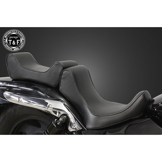 T&F エリミネーター250V キング＆クィーンシートSET/スムース（ブラック） ・8031725 ガレージT&F シート関連パーツ エリミネーター250V｜パークアップ 店