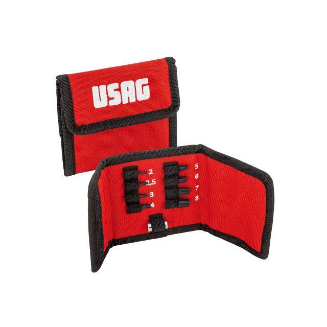 USAG X-Grip ヘックスビットセット 2-8粍 660X/B9 ウー背嚢 お手々物の具