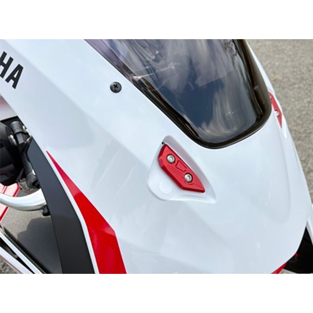 AGRAS ミラーキャンセルプレート カラー レッド 612-286-000R アグラス ミラー関連パーツ YZF-R9｜パークアップ 店