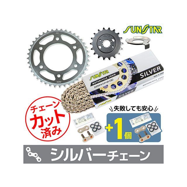 SET KS4H816 チェーン&サンスター スプロケ 3点セット（シルバー） KS4H816 セット商品 スプロケット関連パーツ Z-1 Z900｜パークアップ 店
