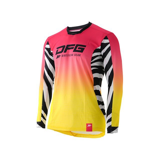 DFG ワークス ジャージ CHAMP Pink Heat Zebra サイズ XL G7355 ディーエフジー モトクロス用品｜パークアップ 店