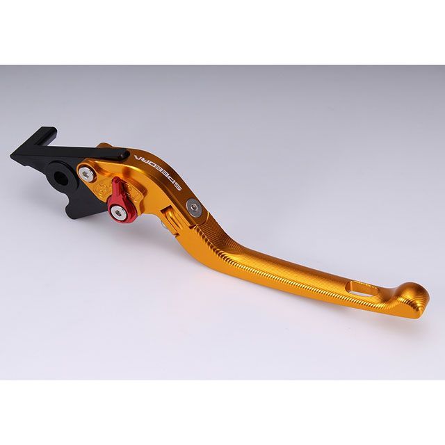 SPEEDRA アジャストブレーキレバー 3D可倒式（レバー本体カラー：ゴールド） アジャスターカラー レッド LVDG095GD-RD SPEEDRA レバー MT-09 Y-AMT｜パークアップ 店