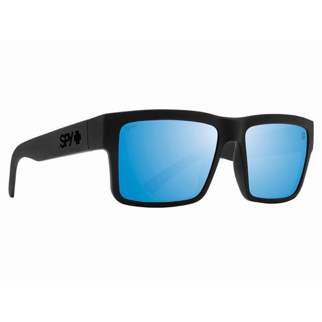 SPY MONTANA Soft Matte Black Happy Boost Polar Ice Blue Mirror 秘密捜査員 黒眼鏡