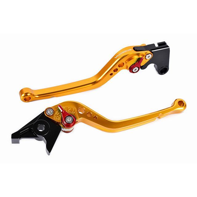SPEEDRA アジャストレバー スタンダードロング（レバー本体カラー：ゴールド） アジャスターカラー グリーン LVBG096GD-GN SPEEDRA レバー｜パークアップ 店