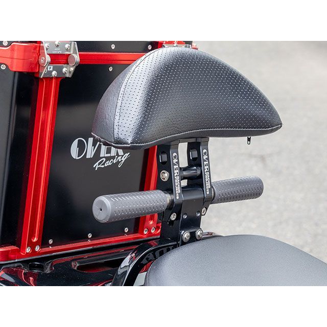 OVER RACING タンデムグリップ用 ビレットバックレストステー（ブラック） ・53-98-02B オーバーレーシング その他外装関連パーツ CT125｜パークアップ 店