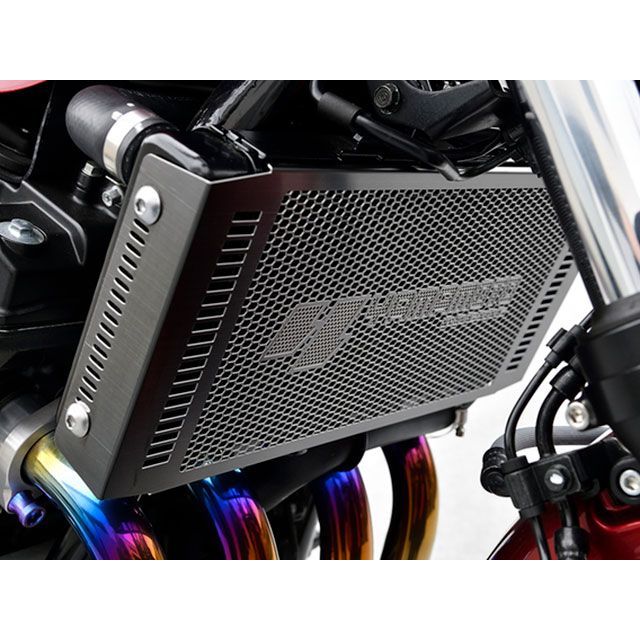 YAMAMOTO RACING CB400SF ラジエターコアガード(ブラック) 00022-08B ヤマモトレーシング ラジエター関連パーツ CB400SF Revo|パークアップ 店