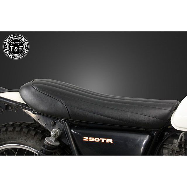T&F 250TR フラットシート プレーンタイプ(ブラック/バーチカル) ・8042104 ガレージT&F シート関連パーツ 250TR|パークアップ 店
