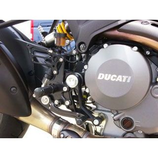 BABYFACE バックステップキット カラー シルバー 002-D014SVd ベビーフェイス バックステップ関連パーツ MONSTER 1100 EVO
