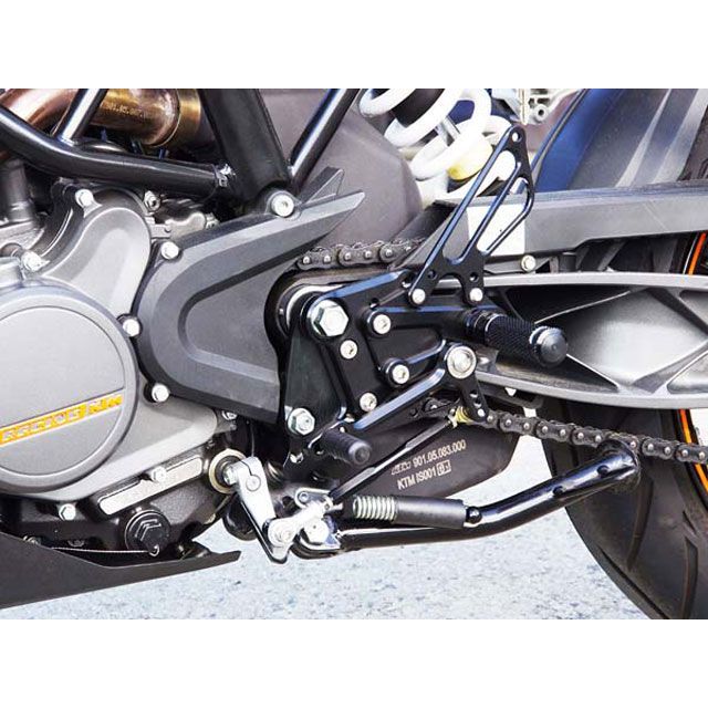 BABYFACE バックステップキット 仕様 ノーマル カラー ブラック 002-KT005BK ベビーフェイス バックステップ関連パーツ 125/200 DUKE