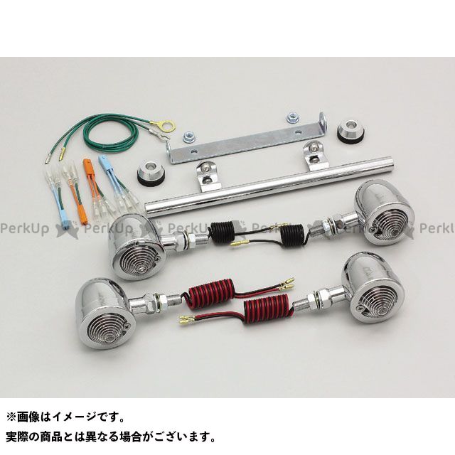 HURRICANE ブレットウインカーキット カラー クリアレンズ/オレンジ球 HA5338C ハリケーン ウインカー関連パーツ シャドウ400｜パークアップ 店