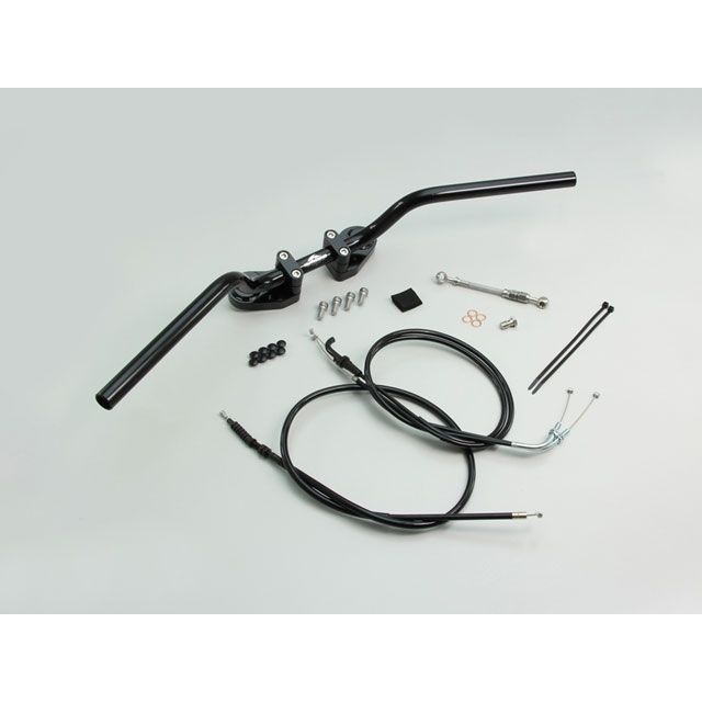 HURRICANE ヨーロピアン1型 バーハンドルキット カラー ブラック HBK683BS ハリケーン ハンドル関連パーツ Ninja250 ABS｜パークアップ 店