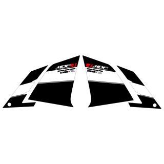【メーカー直送】MDF Ninja250（13-17） グラフィックキット アタッカーモデル ブラックタイプ タイプ フロントサイドセット M13NIN25-A-BK-FS エムディーエフ ドレスアップ・カバー Ninja250｜パークアップ 店