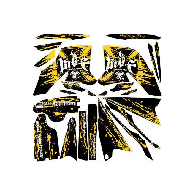 【メーカー直送】MDF WR250R（08-） グラフィックキット ブラッディーモデル パンプキンイエロータイプ タイプ コンプリートセット MWRR-C-PY-ALL エムディーエフ ドレスアップ・カバー WR250R