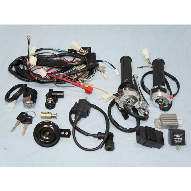 GM-MOTO メインハーネス&電装パーツ キット 仕様 ダックス用 dax-00010 ジーエムモト 電装スイッチ・ケーブル 12Vダックス|パークアップ 店