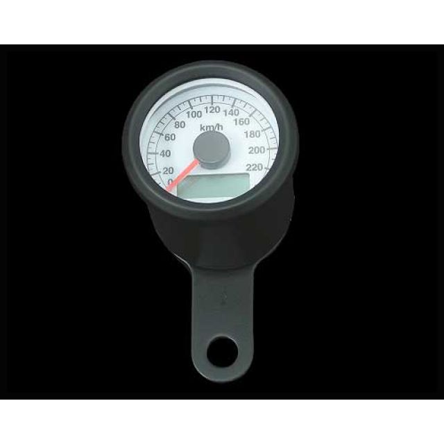 Neofactory 48mm アジャスタブルスピードメーター ボディ ブラック 文字盤 白 バックLED 白光 ・010856 メーカー在庫あり ネオファクトリー スピードメーター 汎用｜パークアップ 店