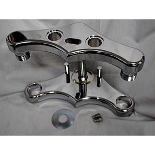 K&W ビレットトリプルツリー1 角度 レイク角0° P60302 部品屋K&W フロントフォーク関連パーツ 汎用