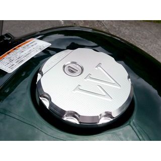 AGRAS タンクキャップカバー カラー シルバー 612-489-000S アグラス タンク関連パーツ W800
