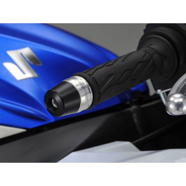 AGRAS バーエンド 2ピース カラー ブラック/ホワイト 301-384-000BKW アグラス ハンドル関連パーツ GSX-R1000 GSX-R600/750